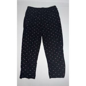 Tommy Hilfiger AOP Pajama Pant Size XL Sweatpants Polyester Black All Over Print